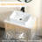 30" Modern Rattan Plaited Doors Vessel Bathroom Vanity Set With Ceramic Sink