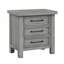 Table de chevet transitionnelle gris antique à 3 tiroirs, meuble de chambre classique, 1 pièce-1651053569-1651053571
