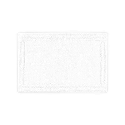 20x30" 3000 Gsm 100% Cotton Reversible White Bath Rug - Dense And Feel, Easy Maintenance, Non Slip Option Look, Long Term Use, Approved