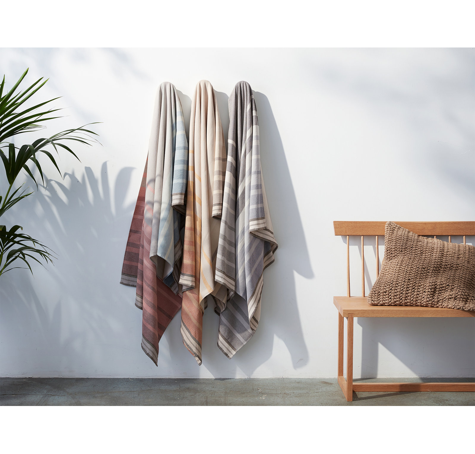 Tomales Cotton Beach Towel, Shadow/Indigo Ombre