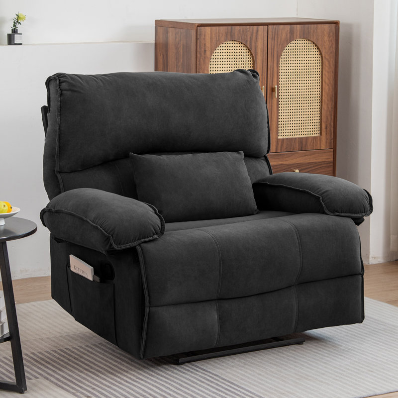 Oversized Manual Recliner Chair Sofa For Living Room, Gray