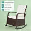 Fauteuil inclinable et berçant en rotin d'extérieur-830418641