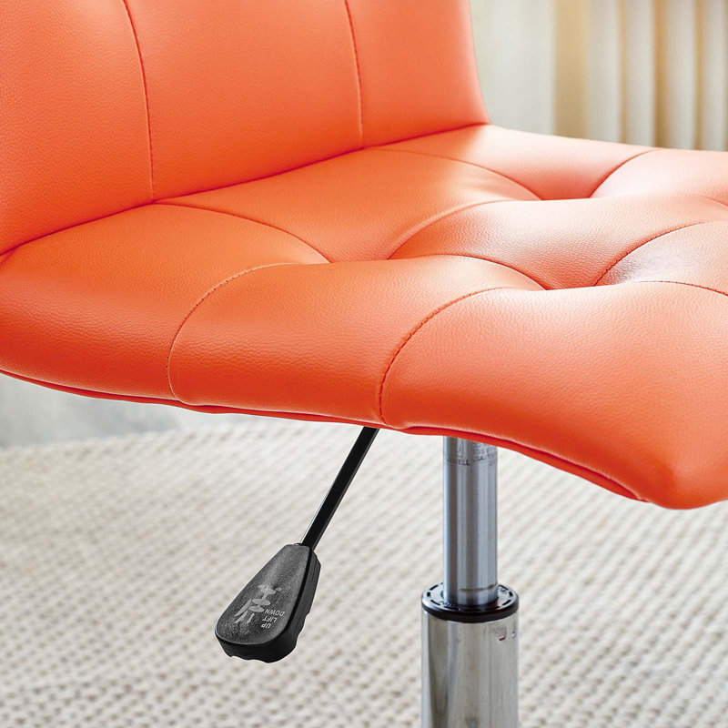 Modway Prim Armless Mid Back Office Chair, Orange