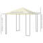 Cream 3 x 3 Meters Outdoor Patio Gazebo with Water and UV Resistant Polyester Canopy and Powder-Coated Steel Frame for Garden and Backyard Use