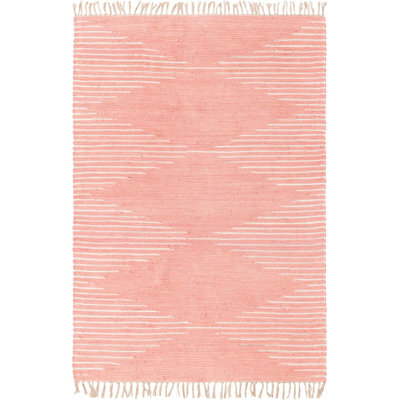 Tapis rose uni / rayé Gwin