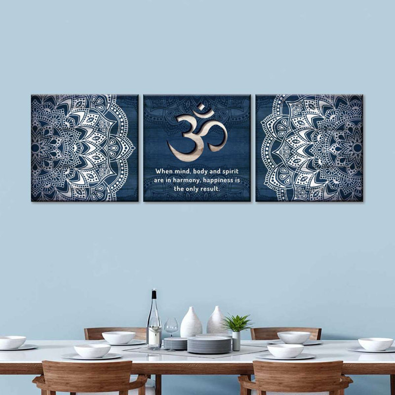 Harmony Happiness Zen, reproduction d'art sur toile, H 74 po x l 24 po x P 1,25 po