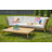 Irma Outdoor Solid Teak Wood Corner Chair with Cushions