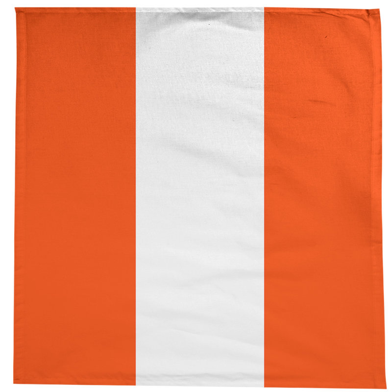 Philadelphia Tablecloth, Orange/White/Orange