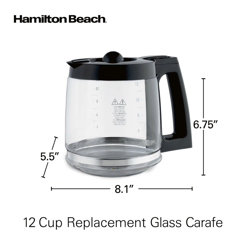 Carafe en verre de 12 tasses Hamilton Beach® compatible avec les cafetières Hamilton