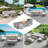 12.6’’ H X 48’’ W Metal Propane Outdoor Gas Fire Pit Table With Colorful Rgb Light-1692949768