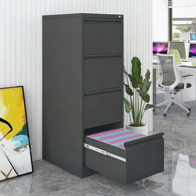 4 Drawer Vertical File Cabinet with Lock,Filing Cabinet, Metal Filing Cabinet for Home Office Organizer Storage Cabinet Letter Size/A4/Legal File