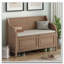 Banc de rangement en bois massif rustique avec charnière de sécurité et coussin amovible-1828641382