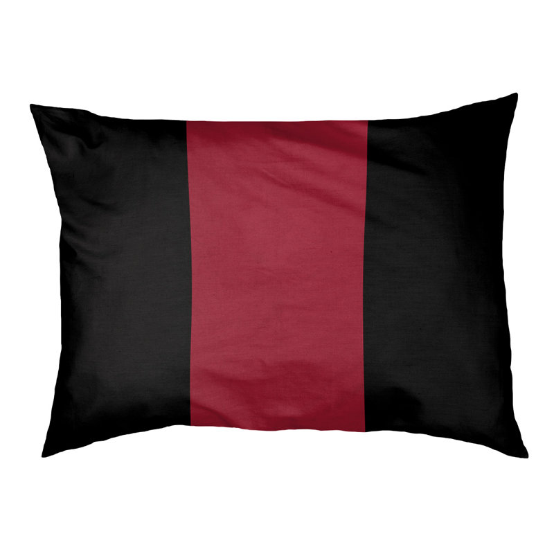 Coussin Arizona, Grand (l 40 po x P 30 po x H 14 po), Noir / rouge Sedona / noir