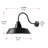 1-Light matte black wrought iron industrial dimmable wall lamp