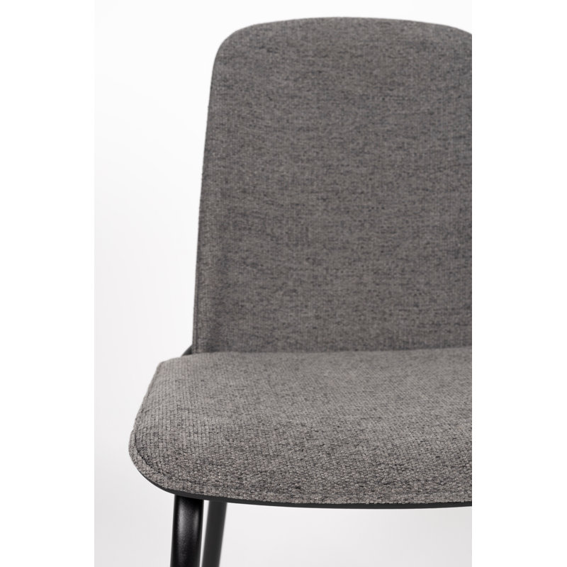 Clip Upholstered Dining Chair, Black, Gray