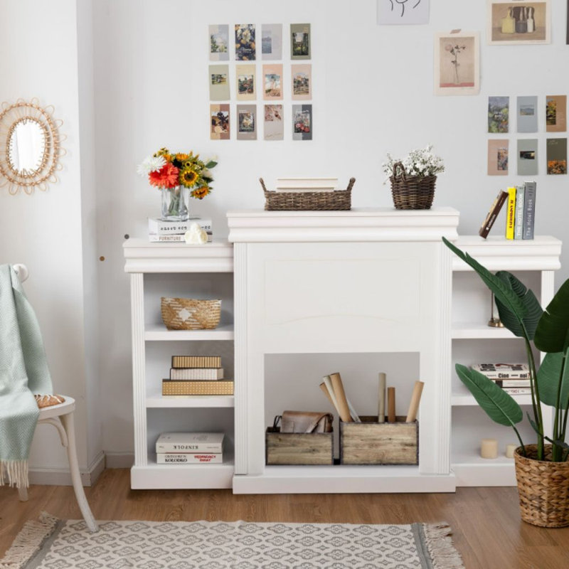 Crédence de rangement l 70 po Bernward, Blanc