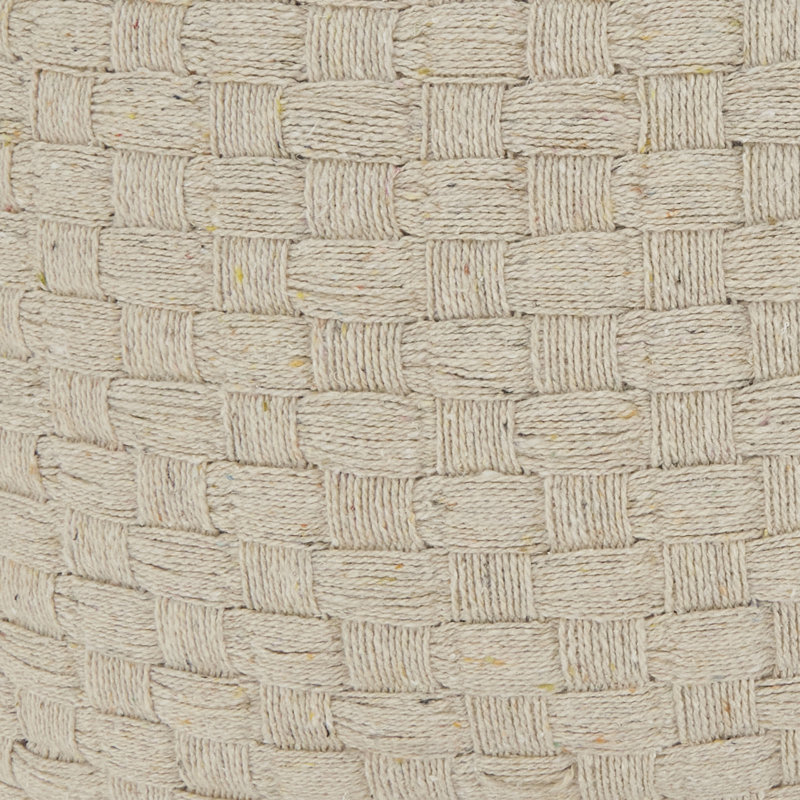Housse de coussin texturée tissée gaufrée, Ivoire ivoire, Duvet de canard