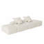Canapé modulaire surdimensionné de style moderne avec 2 repose-pieds et 2 sièges, canapé en tissu d'ameublement en tissu de chenille étincelant avec 4 coussins, 4 canapés capitonnés