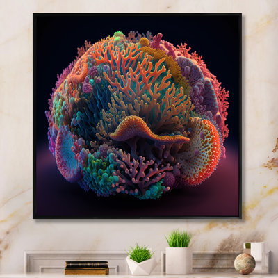 Odeza coloré hyperbolique Deep Sea Coral V - reproduction sur toile