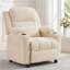 Fauteuil inclinable électrique moderne en tissu de chenille rembourré avec massage, siège pivotant à 360 degrés avec porte-gobelet-1922265888