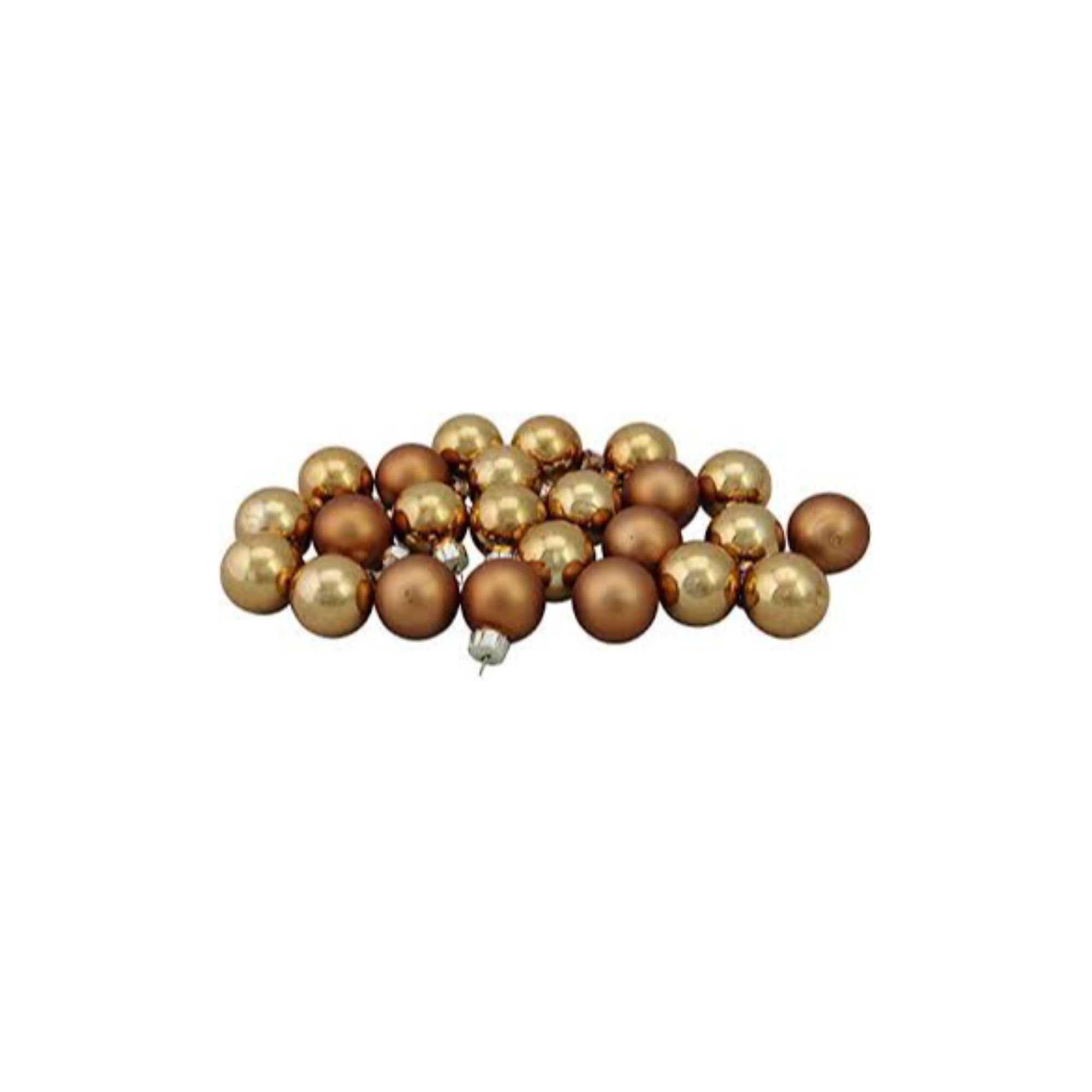 Christmas 22-Finish Glass Christmas Ball Ornaments, Copper