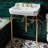 Whitehaus 24" Console with Integrated Rectangular Bowl, Brass Leg Support and Side Towel Bar-27330540-27330536