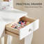 Beautiful White Wooden Birthday Decor Set for Parties Room Decoration, Dressing Table