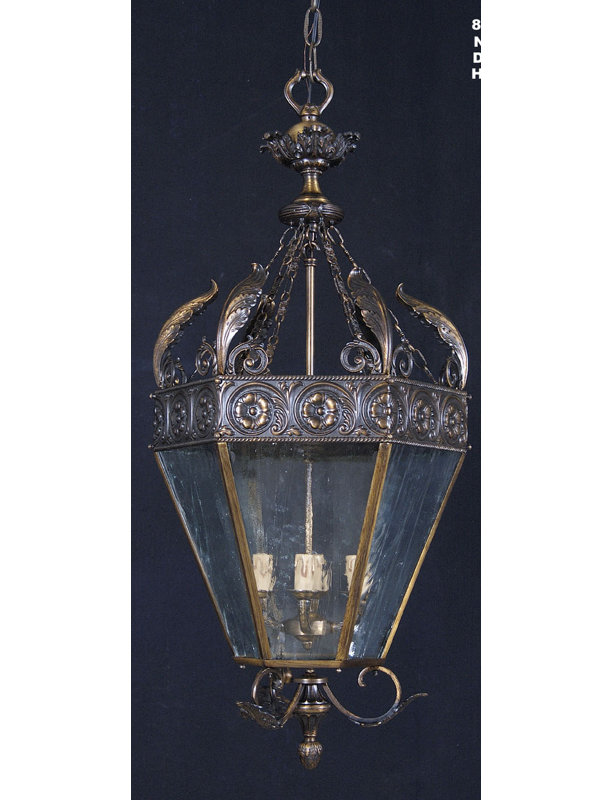 Deatherage 4 - Light Lantern Pendant, French Gold