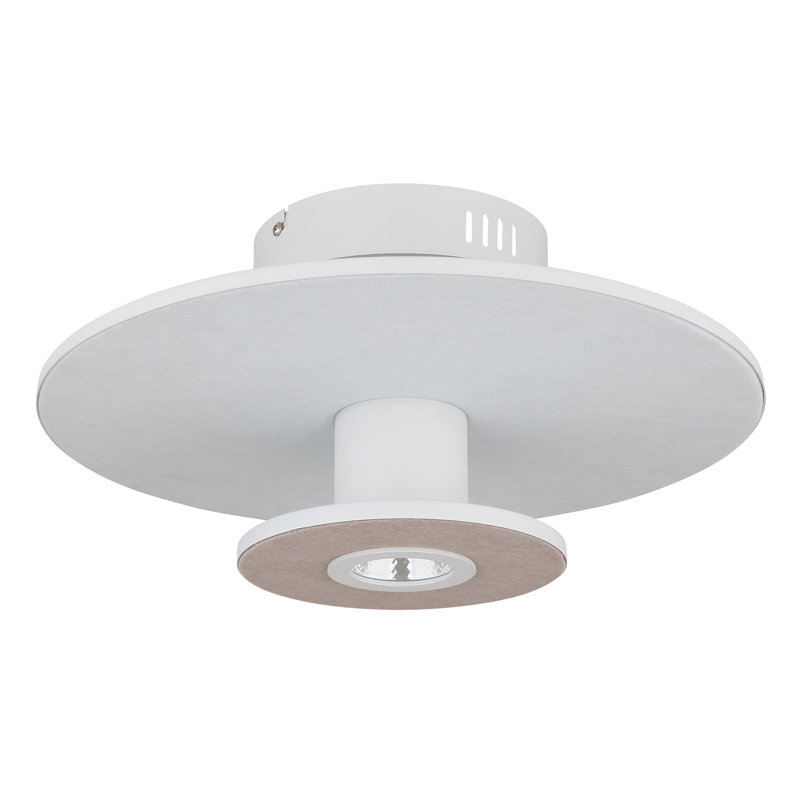 Coralene LED Flush Mount, White, White