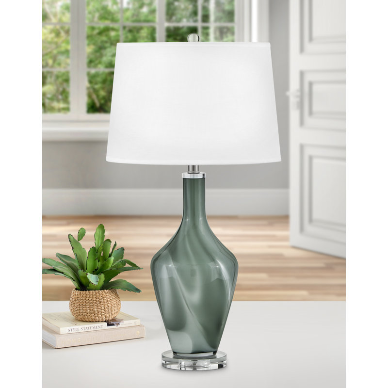 Lampe de table en verre USB