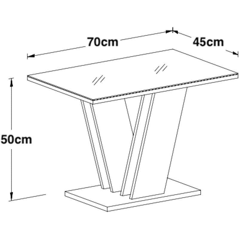 Carolee Cross Legs Coffee Table, White