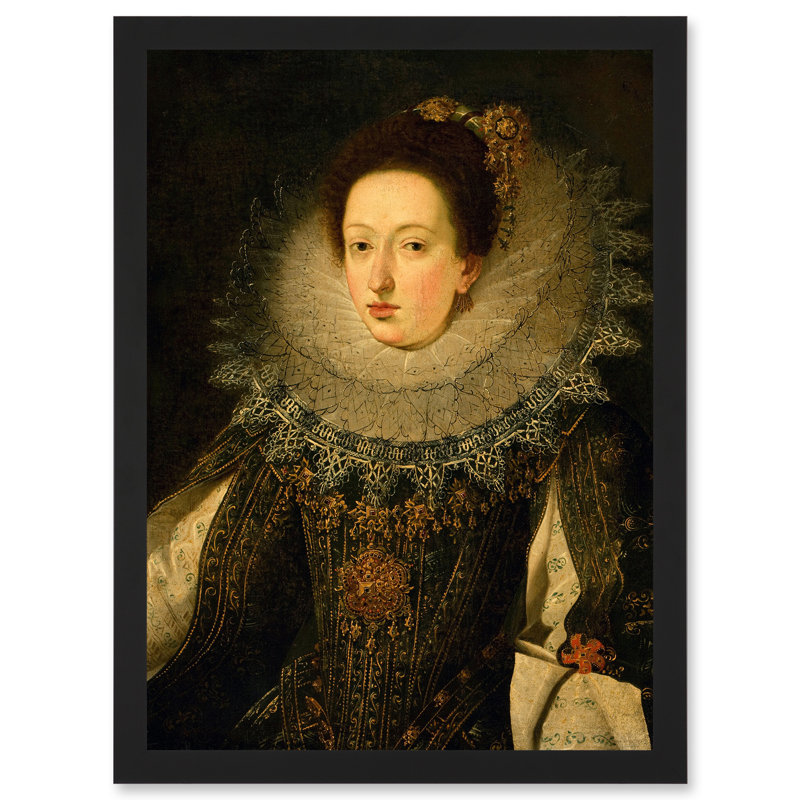Flemish School Noble Woman - Single Picture Frame Painting