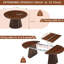 Table basse, flexible et extensible, brun noyer