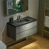 Vital 47-1/4 in. W x 19-5/8 in. D Wall Mounted Floating Bathroom Vanity in Grey with Composite Vanity Top