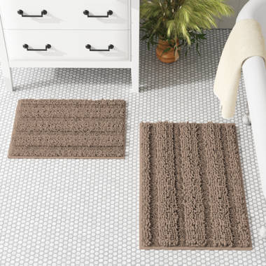 Joaquin Bath Rug Sand & Stable Color: Navy, Size: 20 W x 32 L