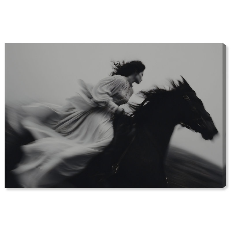 Spirit in Motion Canvas Animals Print by Oliver Gal, Black Frame, 15 x 10, 10"H x 15"W, Gallery Wrapped