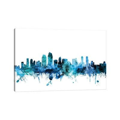 San Diego, California Skyline by Michael Tompsett - Wrapped Canvas Gallery-Wrapped Canvas Giclée