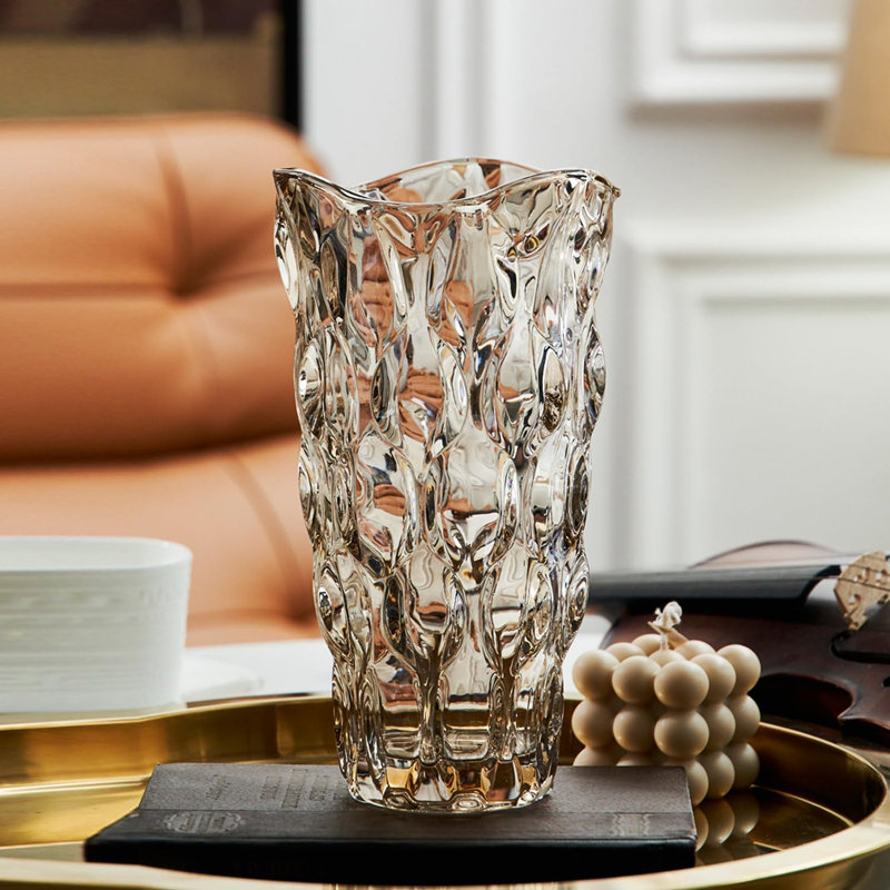 Glass Table Vase, Champagne