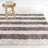 Augello Brown Striped Area Rug-490141171
