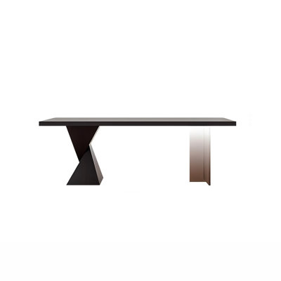 70.87"Black Oak Color Solid Wood Multi-layer Board Oak Veneer Writing Desk
