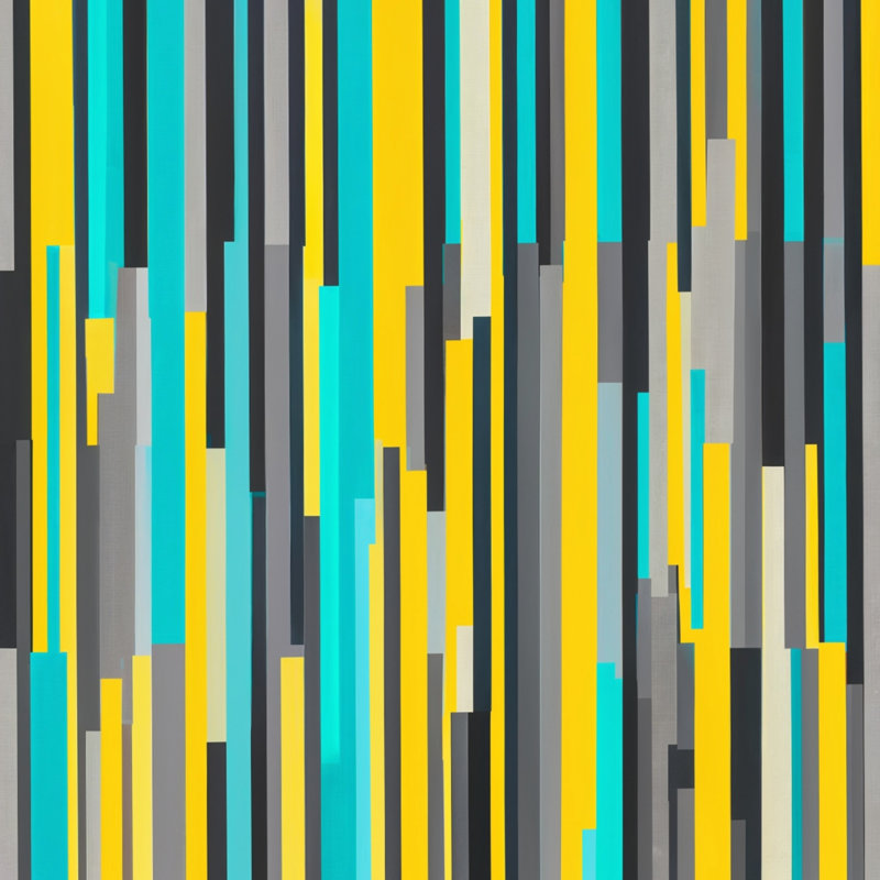 Vertical Stripes Pattern Blankets, 60in W x 80in H, Bright Yellow and Cyan