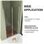 Porte de douche pliante sans cadre 34 "x 72"-94573357