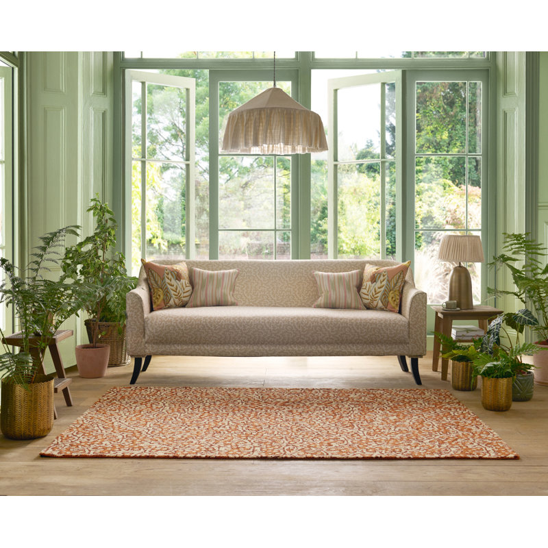 Truffle Hand Tufted Floral Area Rug, Rectangle 5'3" x 7'7"