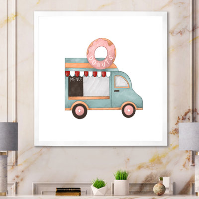 Art rétro sur toile, Donut Van Kiosk