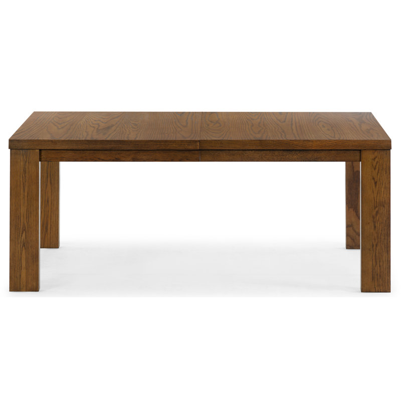 Desmond Extendable Wood Dining Table, Medium Oak