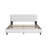 King Size Upholstered Platform Bed With LED Light Strips,White