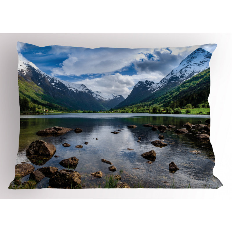Mountain Polyester Sham Set, Queen