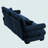 Modern Two-Seater Sofa With Bolstered Armrests, Velvet 2-Seater Sofa With Waist Pillows And Throw Pillows-937028400