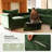 Amabilia  Modular Sectional Sofa, Comfy Cloud Couch With Movable Ottoman, Deep Seat Couch Sofa-Chenille-Green-42630988
