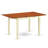 5 Piece Modern Dining Table Set Includes a Rectangle Wooden Table with Butterfly Leaf and 4 Dining Chairs, Buttermilk & Cherry-220232990